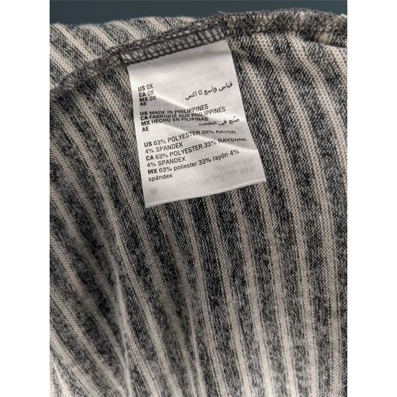 Style & Co Hannah Striped Top Black Stripe 0X Scoop Lightweight Comfortable Snit - Picture 9 of 9